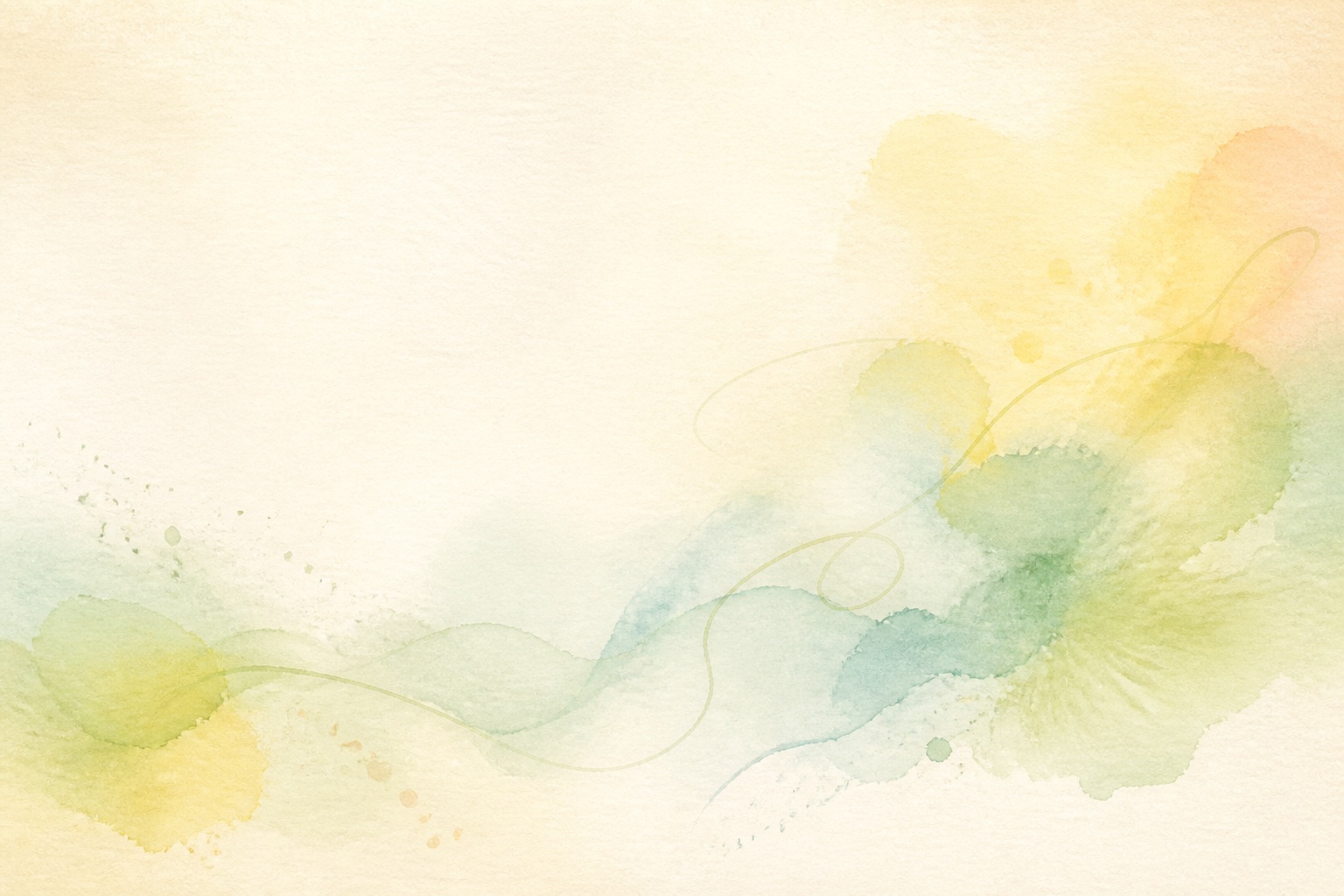 Saylight’s soft yellow, green, and blue watercolor artwork.