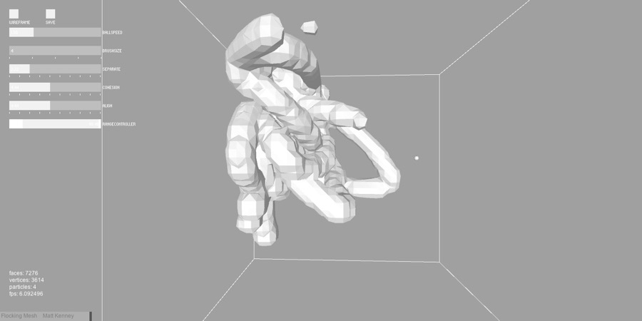 A looping, faceted form in the Algorithmic Techtonics design interface.